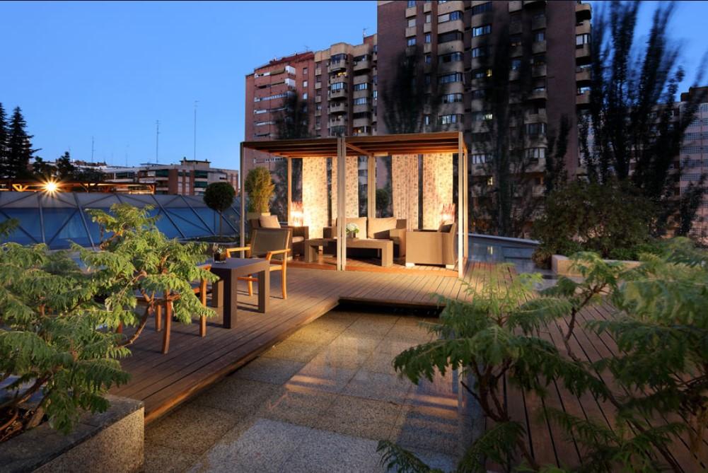 Eurostars Suites Mirasierra Мадрид Екстер'єр фото The rooftop garden